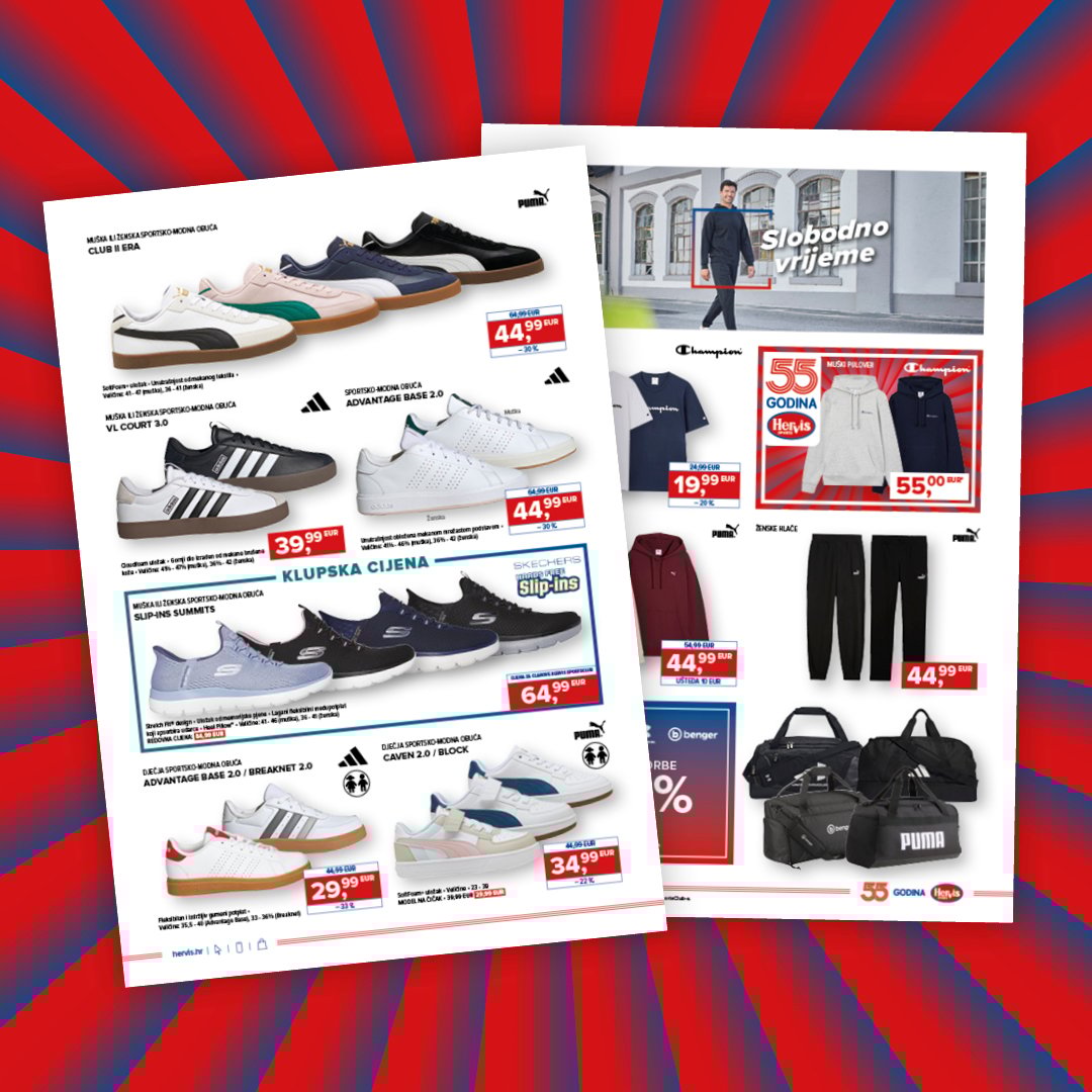 Ponuda snižene opreme za slobodno vrijeme u letku