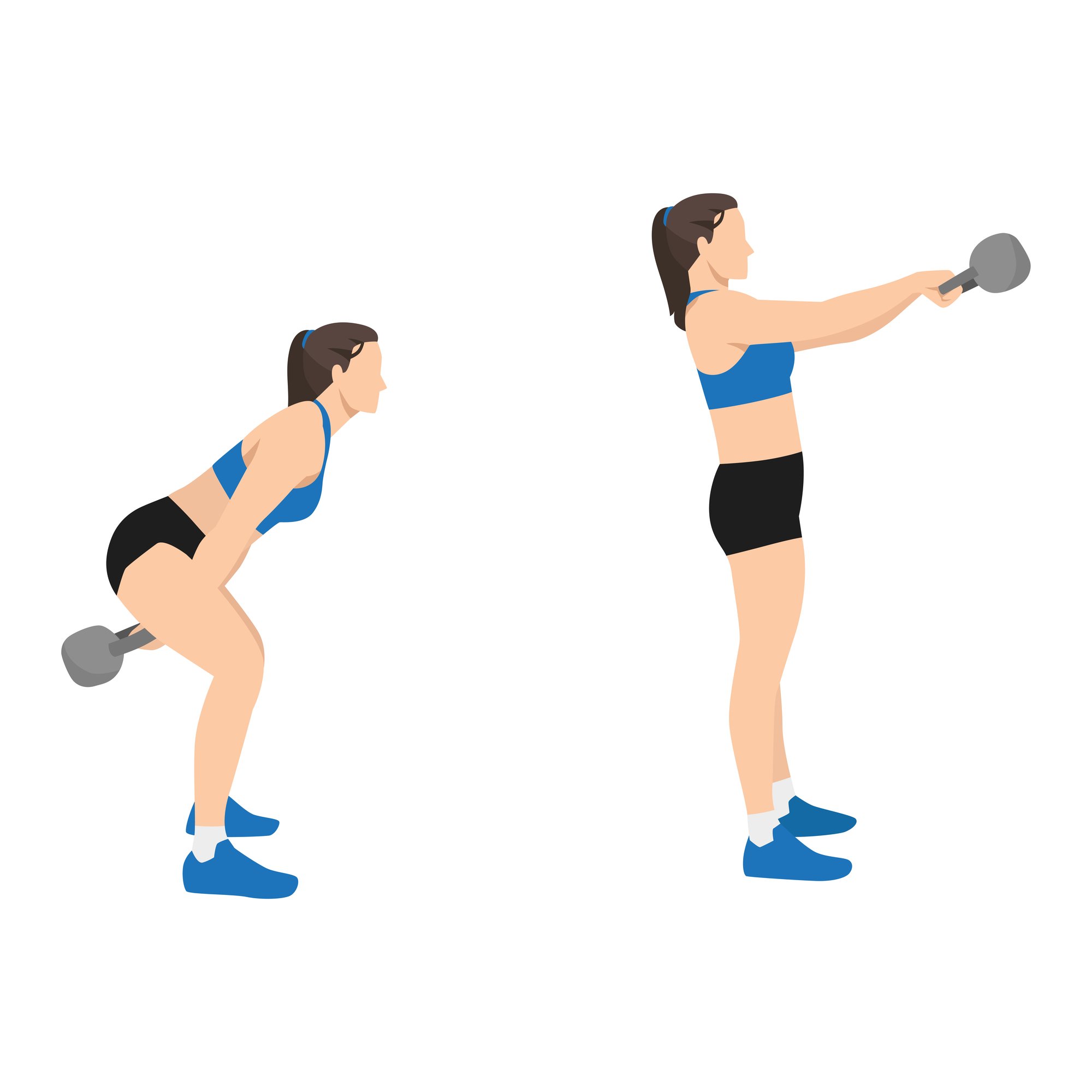 Kettlebell zamah - Tabata